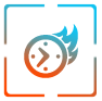 Fire and alarm clock icon